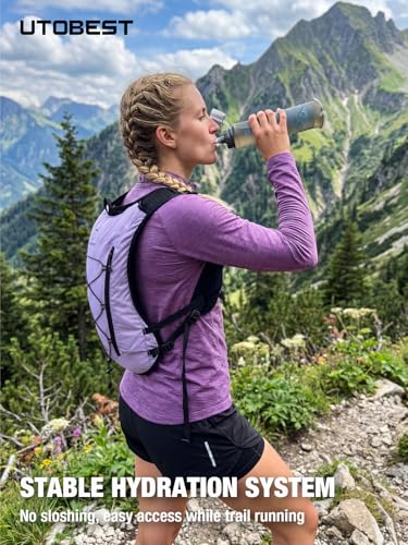 UTOBEST Running Vest Lightweight Hydration Pack 10L UTR110 - color: Purple (Vest Only), size: XL (Chest Size:40-45inch)