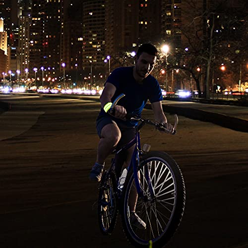 X AUTOHAUX 4 Pcs Reflective Bands for Wrist High Visibility Night Safety Cycling Riding Reflector Tape Straps Bracelet - color: Green