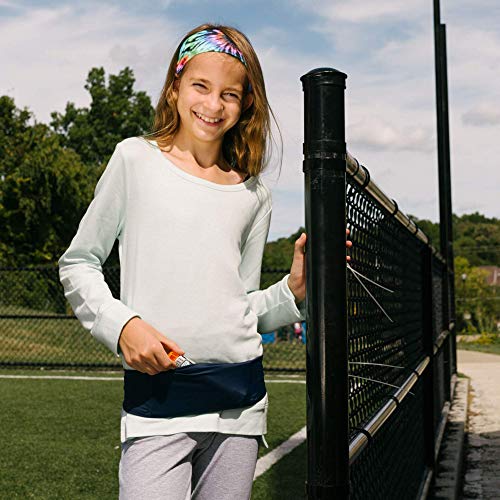 BANDI KIDS Pocket belt for Medical, Sports, Play Comfortable fit Adjustable waist pack, Made In USA - color: Navy