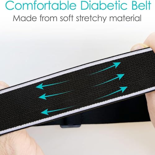 Insulin Pump Belt, Expandable Medical Waist Pouch, Diabetic Running Belt with Pocket, Adjustable Waist, Diabetic Supplies