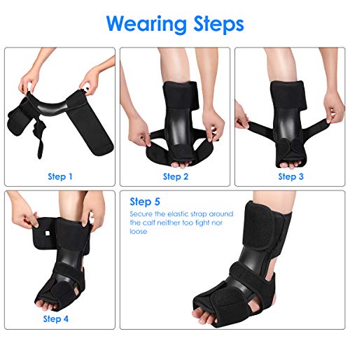 Plantar Night Splint Foot Support Brace Adjustable Foot Stabilizer Unisex Fits for Right or Left Foot ankle brace