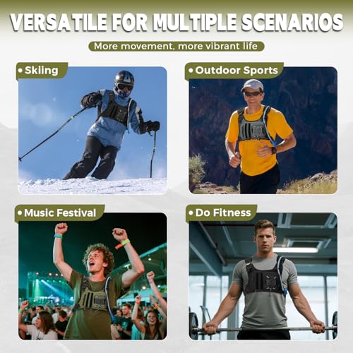 Outdoor Hydration Vest for Running & Hiking, Lightweight Breathable Water Backpack with 2.0L Bladder, Bounce-Free Chest Pack for Marathon, Cycling, Trekking for Men and Women - color: Olive