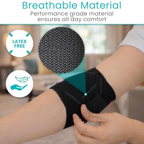 Vive Elastic Knee Wrap - Ankle, Foot, Calf & Wrist Support for Pain Relief