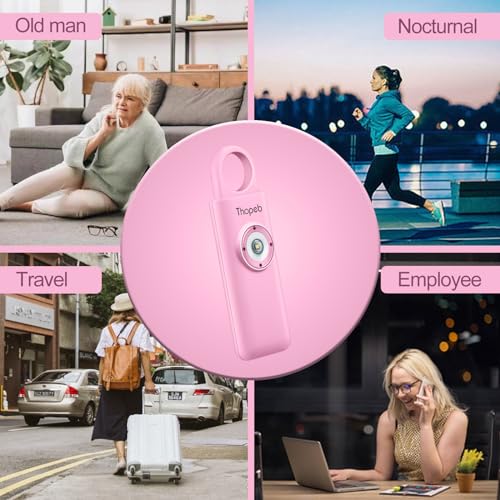 Personal Safety Alarm for Women – Superior Loud Siren & SOS Strobe - color: Pink