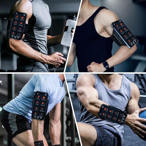 Running Armband 360°Rotatable,Arm Band for Phone Fits All 4''-6.5'' Smartphones,Compatible with iPhone 17/16/15pm/p,Workout Cellphone Holder with Key Holder,for Running Hiking Biking Walking