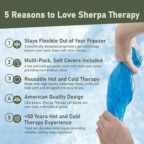 Flexible Cold Gel Ice Pack Reusable, 9.5" x 4.5", 4 Pack - style: Cold