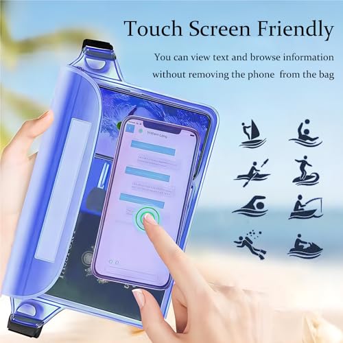 CADONO 2-Pack Waterproof Pouch with Adjustable Waist Strap - color: Black