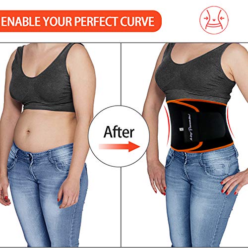 KingPavonini Waist Trainer for Men Women Belly Fat, Sweat Belt Band - color: Black, size: L ( W 9'' × L 44'')