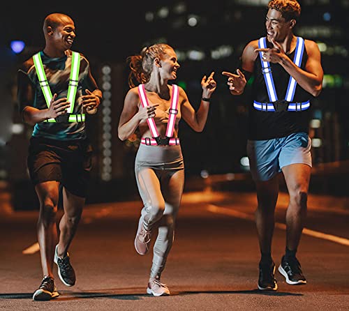 Reflective Vest Running Gear High Visibility Safety Vest Strap for Night - color: Fluorescent Yellow