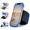 3in1 Running Armband+Wristband+Bicycle Phone Holder, 360° Rotation - color: Blue