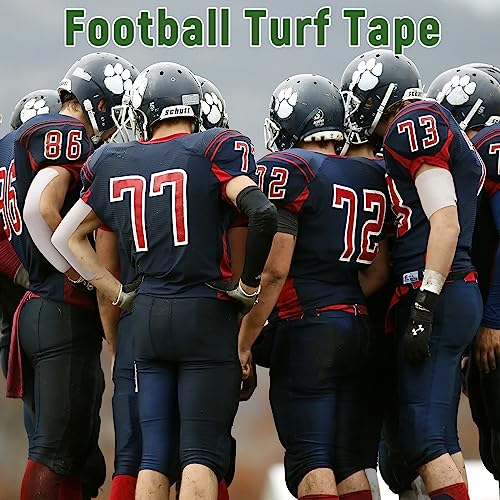Jenaai 2 Roll Football Turf Tape 33ft Sport Turf Tape, White - color: White