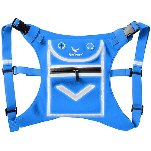 Runtasty Running Mini Backpack Vest for Men & Women, Reflective Phone Holder, Fits Any Phone & iPad Mini, Lightweight Gear - color: Sky Blue