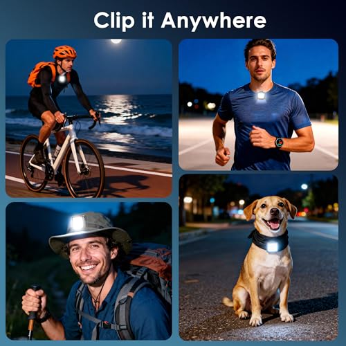 Running Lights for Runners 2 Pack, Rechargeable Clip On LED Safety Light