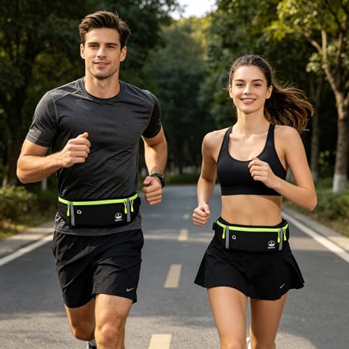 Running Belt Slim Fanny Pack Jogging Pouch Phone Holder Waist Pack - Black - color: Black