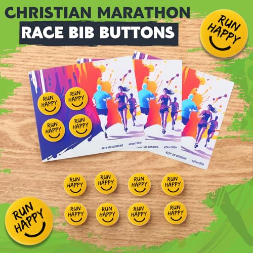 Suncalla 12pcs Race Bib Clips, Runner Race - color: Yellow, style: Smile