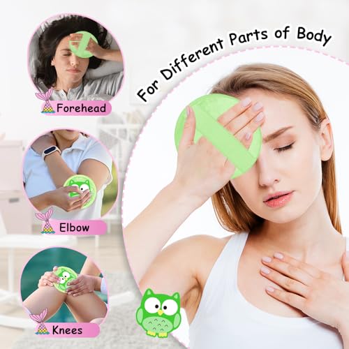 Ice Packs for Injuries Reusable 2 Packs Cold or Warm Compress - style: Mermaid+Owl