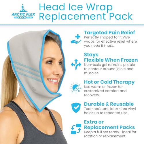 Arctic Flex Gel Replacement Packs - Reusable Ice Packs for Head, Injuries - size: Head