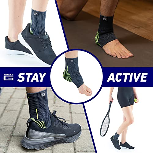 Neo-G Ankle Compression Sleeve Sports – Active – Ankle Compression Sleeve for Running - Lightweight, Elastic, Helps with Strains, Weak Ankles, Injury Recovery, Ankle Swelling Relief - S - size: Small: 17 - 20 cm / 6.7 - 7.9 in