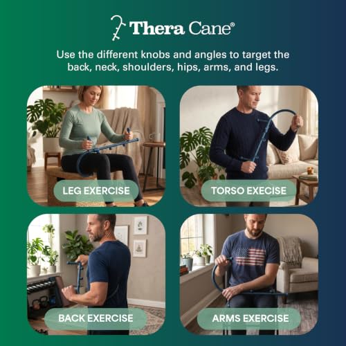 Thera Cane MAX Trigger Point Massager (Blue) - color: Blue