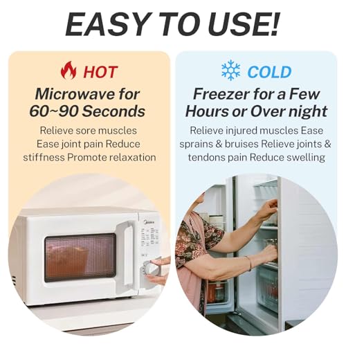 Extra Large Heating Pad Microwavable for Back with Moist Heat, Flaxseeds Heating Pads for Full Back, Neck and Shoulders, Stomach Cramps, and Muscle Aches,for Both Hot and Cold Therapy - Navy Blue