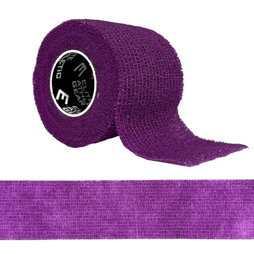 Self Stick Athletic Tape – 2” x 6.5 Yards – Latex-Free, Easy Rip Sports Wrap for Football, Baseball, Soccer, Wrist, Ankle, Finger & Injury Support (Purple) - color: Purple