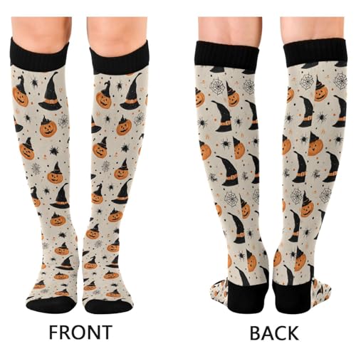 Wusikd Milk Cow Compression Socks for Women and Men Circulation Flowers Long Socks for Athletic Running 2 - color: Halloween