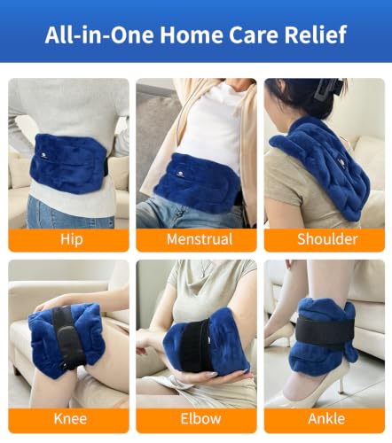 UNCN Microwave Moist Heating Pad for Back Pain Relief, Sciatica Recovery, Portable Neck & Shoulder Heating Pad, Microwavable Hot Therapy for Lumbar Cramps, Waist Warm Compress Heat Pack for Men Women