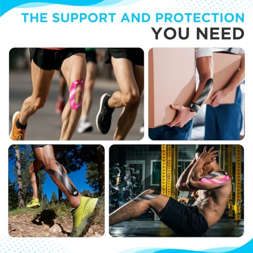 OK TAPE Synthetic Kinesiology Tape, Precut Athletic Tape 1 Roll (Pink, 100 PCS) - color: Pink, size: 100 PCS