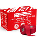 Hampton Adams Athletic Tape Multi Pack, Sports Medical Grade, Easy Tear - color: Red (32 Pack)