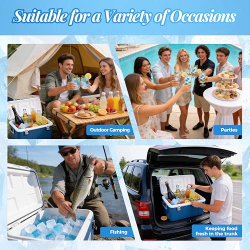 Reusable Plastic Ice Cubes, 500 Pack, 15.4LBS, with 2 Storage Bags