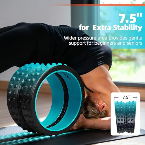 GymCope 10in Back Roller, Foam Roller for Exercise, Spine-Safe Groove
