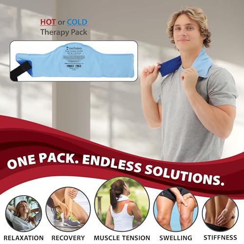 Reusable Hot & Cold Therapy Pack for Pain Relief and Injuries, Large - size: Cervical - 6 x 20 Inch