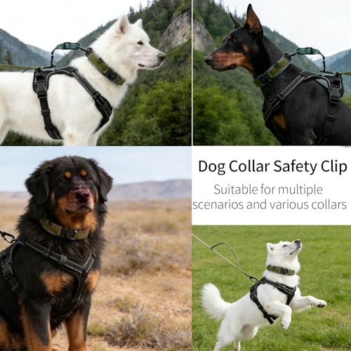 Prong Collar Safety Clip, Double Ended Dog Collar Safety Clip, Green