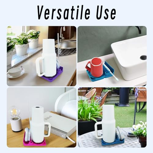 Bottle Drying Rack for Stanley Cup, Food Grade Silicone Holder Stand for Water Bottle, Tumblers, Cups, Mugs, Glasses(Blue)