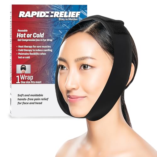 Rapid Relief Reusable Hot or Cold Jaw Wrap, TMJ Relief, Tooth Ache Relief