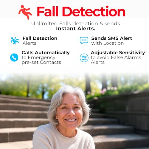 SecuLife SOS Wristband for Seniors with Fall Detection — Alerts Go Direct to Family, No Call Center | One-Button Simplicity, GPS Tracking, Geofencing, 2-Way Calling, Waterproof Medical Alert