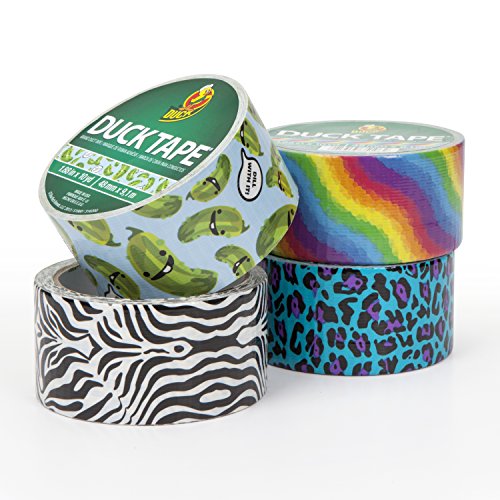 Duck Brand 280110 Zig-Zag Zebra Printed Duct Tape, 1.88 Inches x 10 Yards, Single Roll