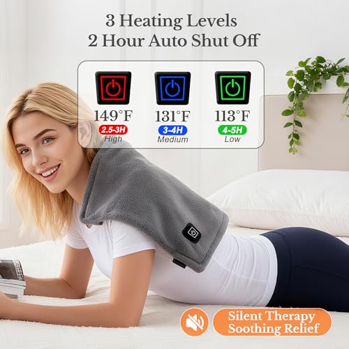 Cordless Heating Pad for Back, Rechargeable Electric Heat Wrap