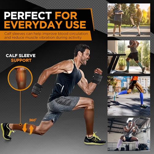 Doc Miller Compression Calf Sleeve for Men & Women, 20-30mmHg - color: Chocolate, size: Small REGULAR
