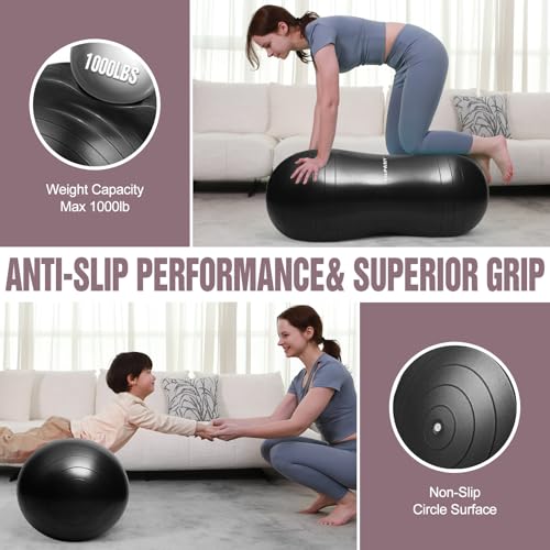 INPANY Peanut Exercise Ball for Labor, Physical Therapy & Fitness - color: Black