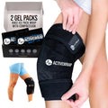 ActiveWrap Knee Ice Pack Wrap - Includes 2 Reusable Gel Ice Packs for Cold & Heat Therapy, PT-Designed Compression Relief for Knee Pain, Swelling & Surgery Recovery, One Size Fits Most
