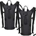 Tactical Water Hydration Pack Military 3L Water Bladder Carrier Backpack Leakproof for Running Jogging Cycling Hiking - color: 2Pack Black