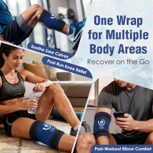 Relief Expert 45-Minute Knee Ice Pack Wrap,Long-Lasting Cold Therapy - style: 1 Pack