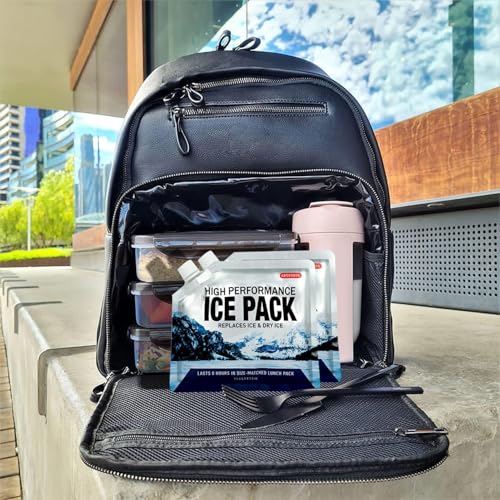 Reusable Ice Packs for Coolers Long Lasting Gel Freezer Packs for Cooler Bag Lunch Box,Keeps Food Cold Fresh (Small Set of 4P) - size: Small-4pk