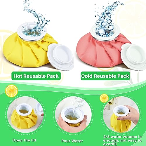 Honoson 4 Pack Reusable Ice Bag Hot Cold Bag Leakproof, Vivid Pure Style - style: Vivid Pure Style
