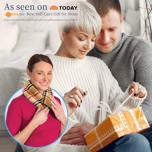 SunnyBay Lavender Heating Pad, Neck and Shoulder Wrap, 26x5 inch - color: Leopard