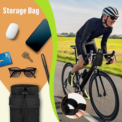 Ultra Thin Bike Water Bottle Holder for Handlebar 24-32 oz Bike Cup Holder with Removable Fastener Straps Bike Bottle Holder for Mountain Bike, Road Bike, eBike, Scooter - color: 24-32oz, Lightweight Black