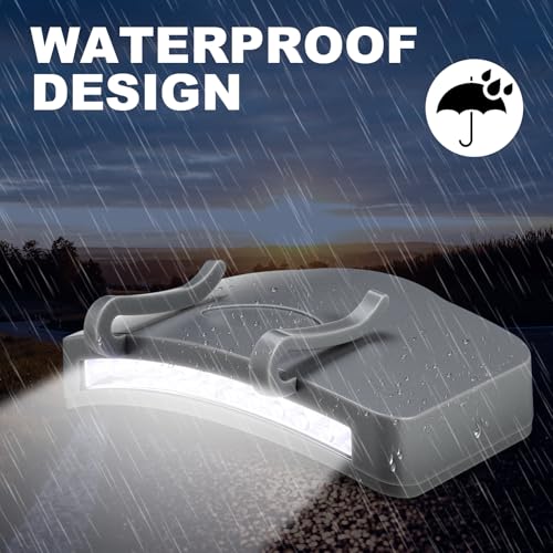 Mudder 2 Pcs Grey Hat Light Clip on Battery Powered 11 LED Cap Flashlight - color: Gray, size: 11 LED
