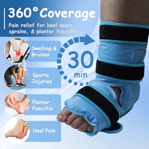 King Mills Ice Ankle Wrap, Plantar Fasciitis Ice Pack, Foot & Heel Relief