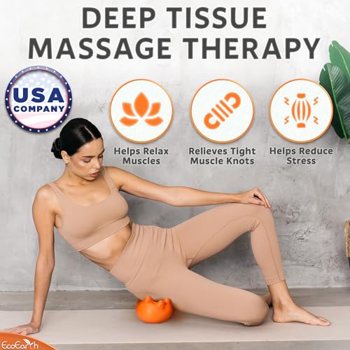 EcoEarth Hip Massager for Psoas Release (Extra Firm) - 14 Massage Nodes for Sciatica & Piriformis Syndrome Pain Relief - Trigger Point Deep Tissue Massage Tool for Hip & Lower Back Pain - style: Extra Firm